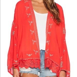 Free People Embroidered Kimono